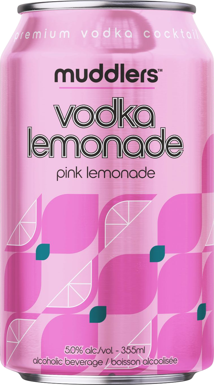 Muddlers Vodka Pink Lemonade can